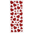 glitterstickers hartjes rood 10 x 24 cm 84-delig