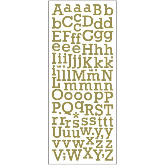 glitterstickers letters goud 10 x 24 cm