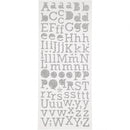 glitterstickers letters zilver 10 x 24 cm