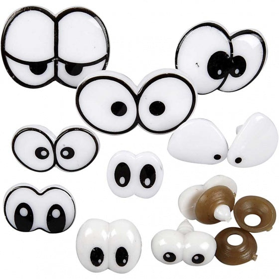 grappige ogen 2-3 cm 9 stuks