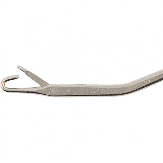 haaknaald 15,5 cm staal/hout blank