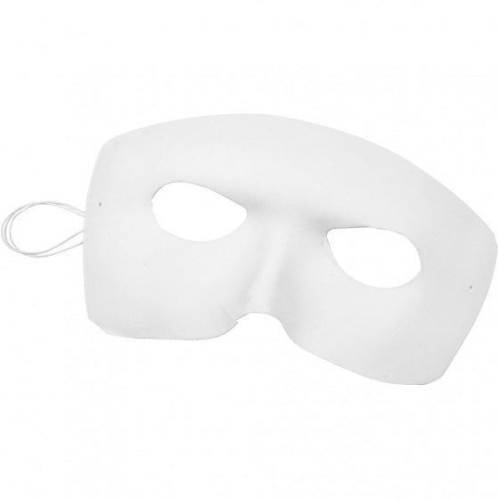 half masker 12 x 17 cm wit kunststof