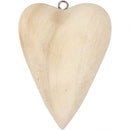 hart van gemengd hout 11,5 x 8,5 x 3 cm