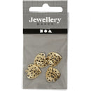 hartjes 13 x 14 mm 4 stuks goud