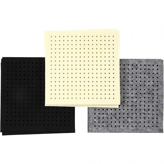 Hobbyvilt met gaten 20x20 cm 12 stuks