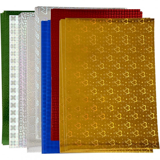 Holografisch papier A4 multicolor 80 stuks