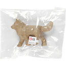 Hond 8 cm x 11,8 cm bruin