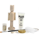 houten Ballerina 23 cm blank/wit 8-delig