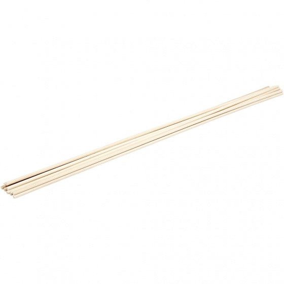 houten bloemstokken 6 mm 60 cm blank 10 stuks