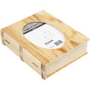 houten boek 21,7 x 18 x 5,6 cm blank per stuk