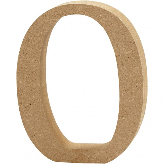 Cijfer 0 MDF 8cm, 1st.