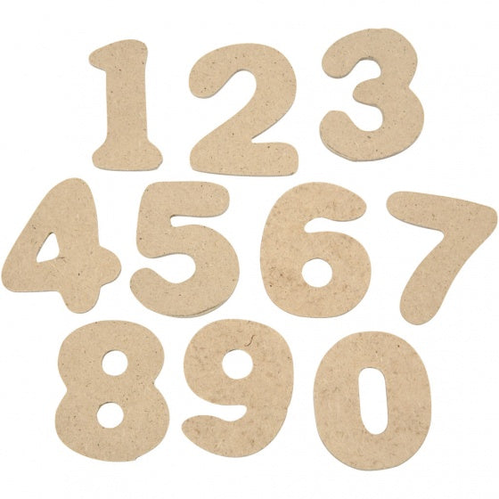 houten cijfers 4 cm 30 stuks