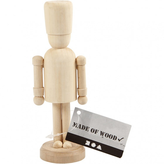 houten figuur Hat 13 cm blank per stuk