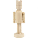 Houten Figuur met Kroon, 13cm