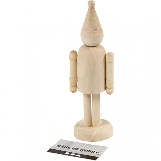 houten figuur Muts 13 cm blank per stuk