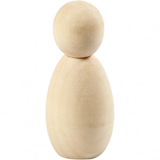 houten figuurtjes 6 cm blank 5 stuks