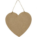 houten hart 18,5 x 19,5 cm blank