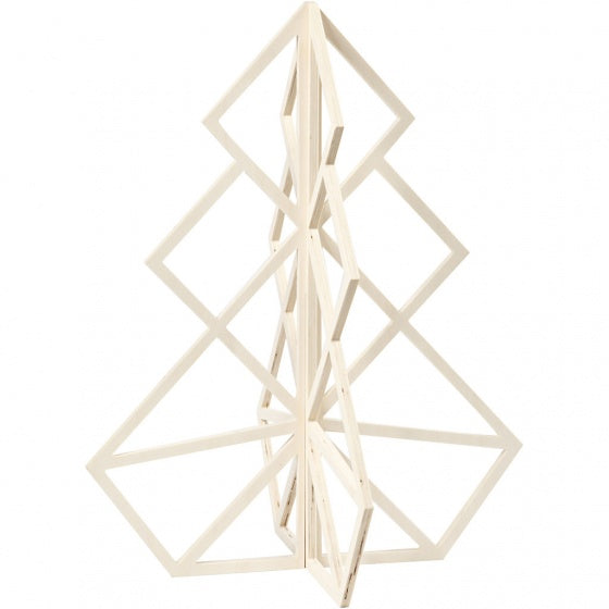 houten kerstboom 60 x 48 cm blank