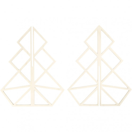 houten kerstboom 60 x 48 cm blank