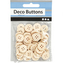 houten knopen 15 mm 50 stuks