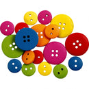 houten knopen multicolor 12 en 20 mm 360 stuks