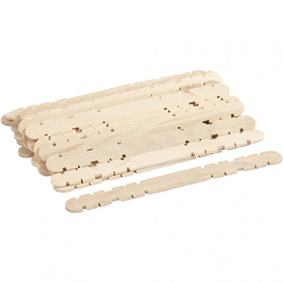 houten knutselset Constructie 11,5 cm blank 30 stuks