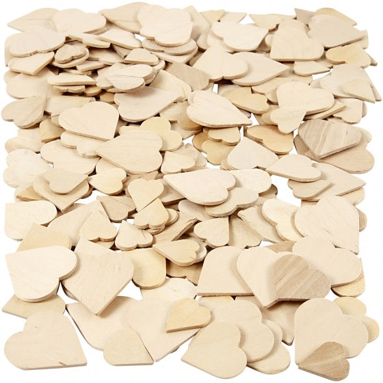 Houten Hartjes, 250st.