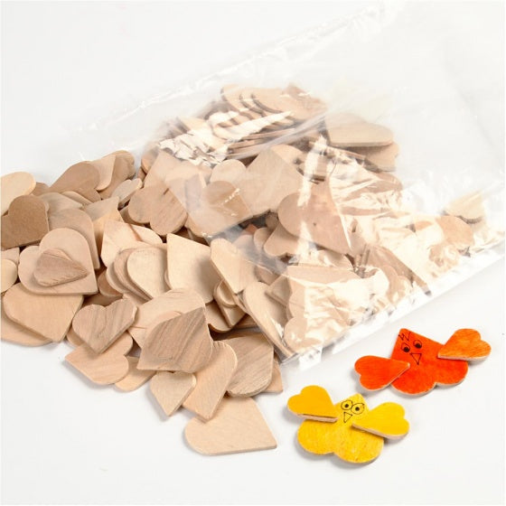 Houten Hartjes, 250st.