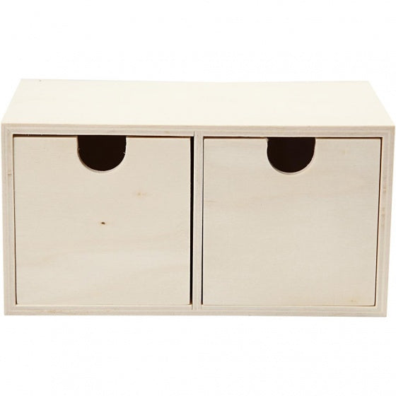 houten ladekast 17,5 cm blank