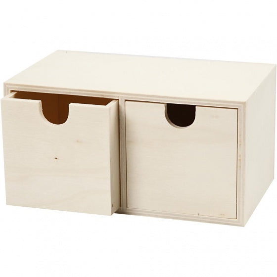 houten ladekast 17,5 cm blank
