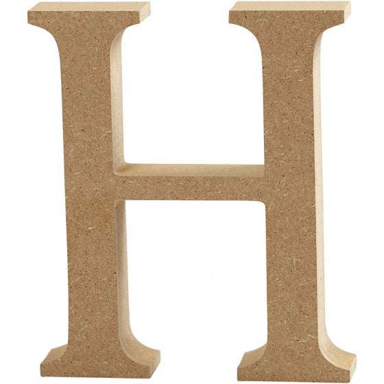 houten letter H 8 cm