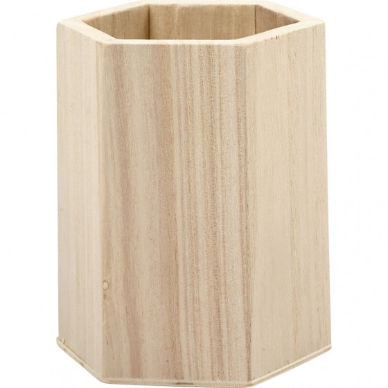 houten pennenbakje Keizerin 10,5 x 8 cm blank per stuk