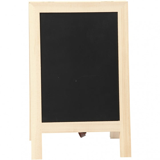 houten sandwich-krijtbord 30 x 19 cm blank/zwart per stuk