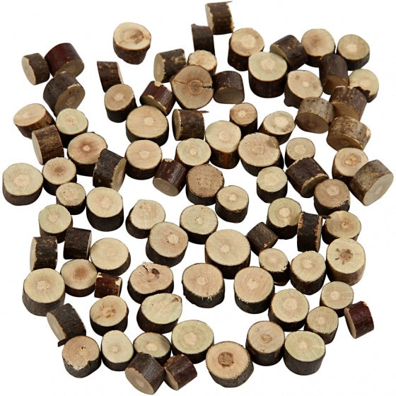 houten schijven 7-10 mm rond 4-5 mm 230 gram