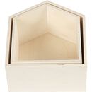 houten showdozen 22,5/25 cm blank 2 stuks