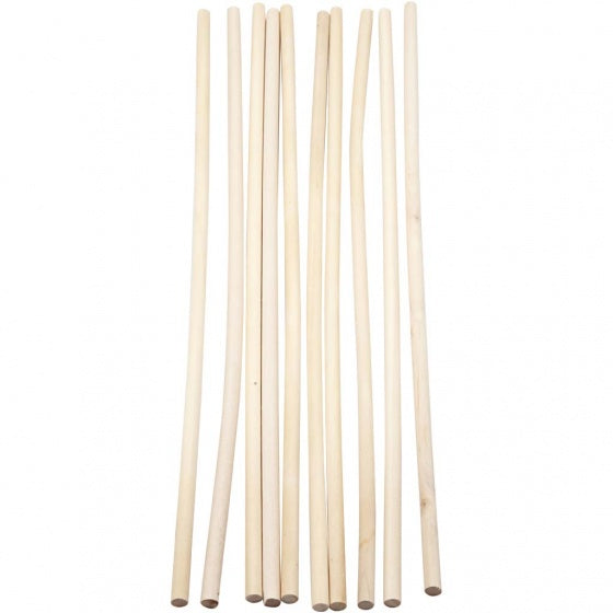 houten stok 30 cm blank 10 stuks