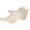 houten vogels 12/14,5 cm blank 6 stuks