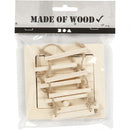 Mini Houten Zolderluik En Touwladder