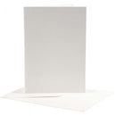 kaarten en enveloppen 12,5 x 17,5 cm 10 sets crème
