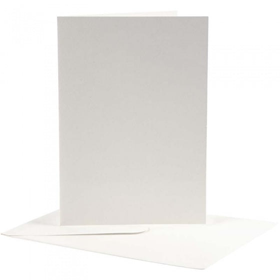 kaarten en enveloppen 12,5 x 17,5 cm 10 sets crème