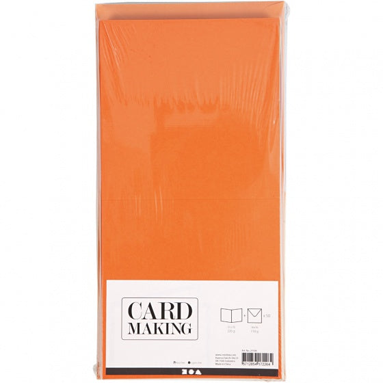 kaarten en enveloppen 15 x 15 cm 50 sets multicolor