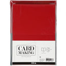 kaarten met enveloppen 10,5 x 15 cm 50 sets groen/rood
