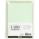 Kaarten met enveloppen 10,5 x 15 cm 6 stuks limegroen