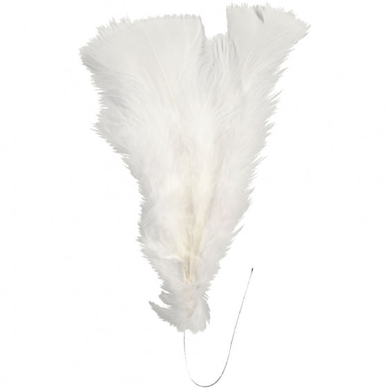 kalkoenveren 11-17 cm wit 18 stuks