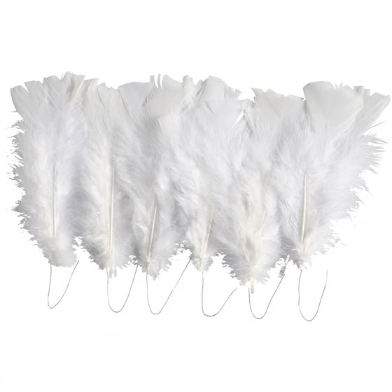 kalkoenveren 11-17 cm wit 18 stuks