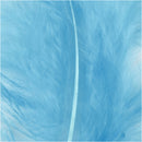 kalkoenveren 5-12 cm turquoise 15 stuks