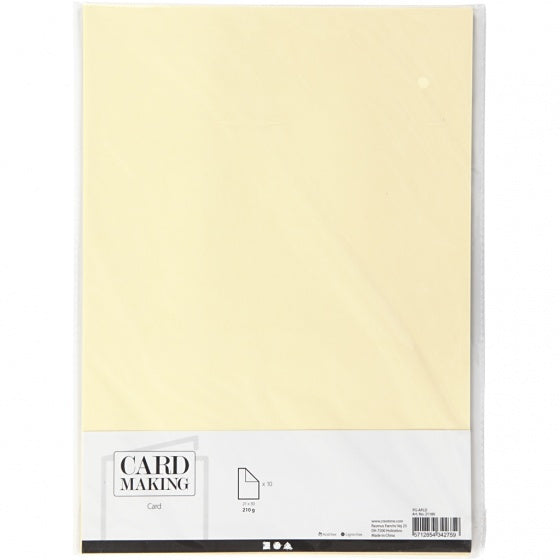karton 21 x 29,7 cm 10 stuks pastel geel