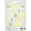 kartonblok 10,5 x 14,8 cm 6 designs 4 kleuren groen/geel