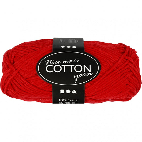 Katoengaren, Rood, 50gr, 85m