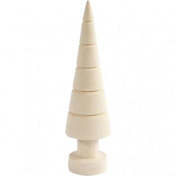 kerstboom hout 18 cm blank per stuk